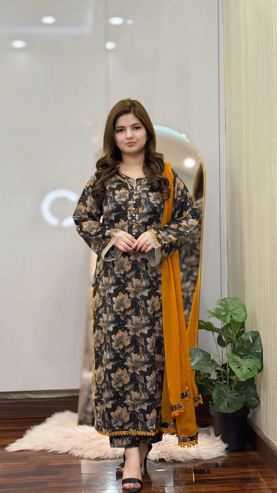 Premium Cotton Readymade Three Piece