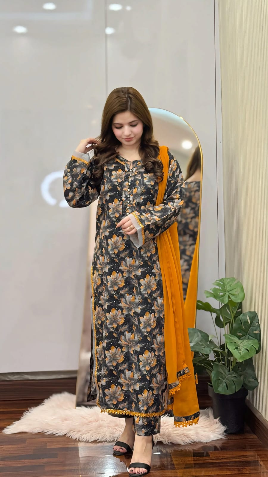 Premium Cotton Readymade Three Piece