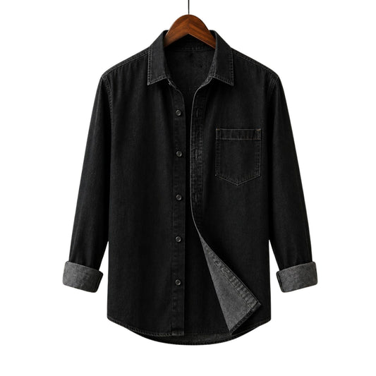 Stylish Denim Shirt - Black