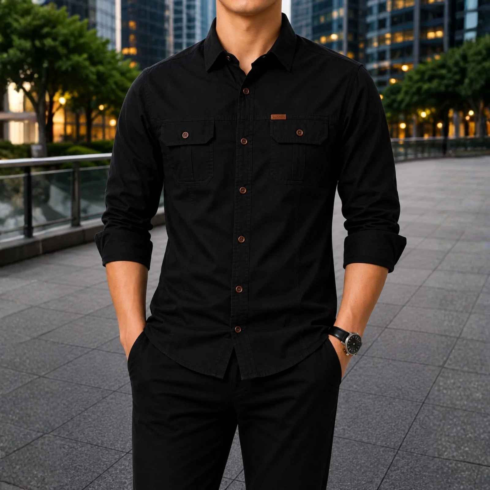 Stylish Full Sleeve Panel Shirt